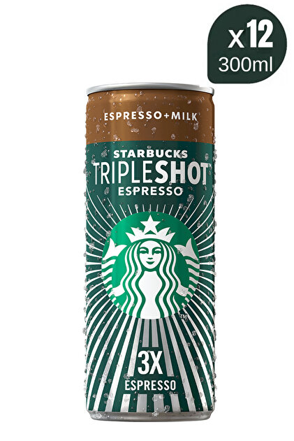 Starbucks Tripleshot Espresso + Milk 300 ml x 12 Adet - Soğuk