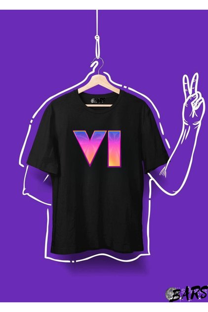 Gta 6 Printed T-Shirt, Oversize Unisex Black T-Shirt