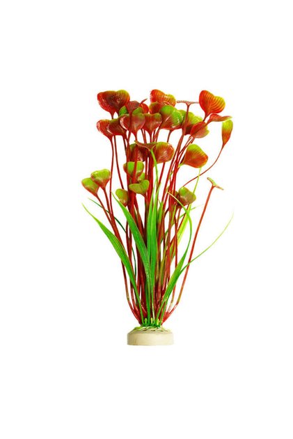 Planta Artificială pentru Acvariu – Frunze Roșii și Verzi, Decor , Non-Toxic
