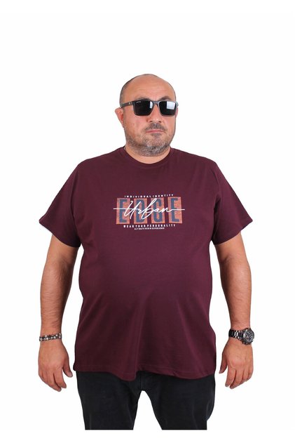 Men's Plus Size Crew Neck T-Shirt Edge 25190 Murdum