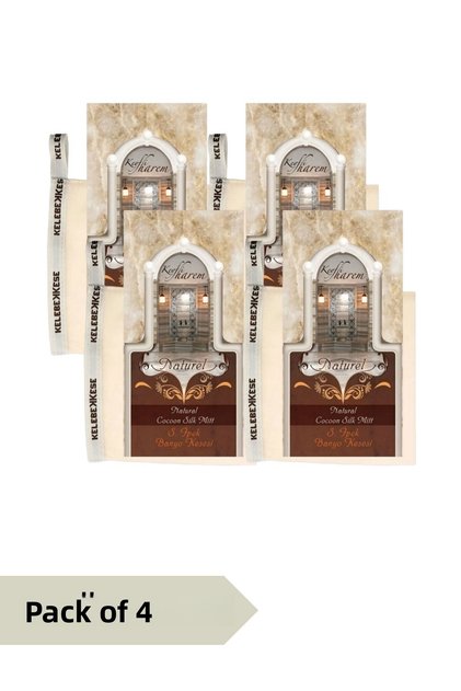 4-Piece Silk Genuine Cocoon Silk Bath Scrub Bora Scrub