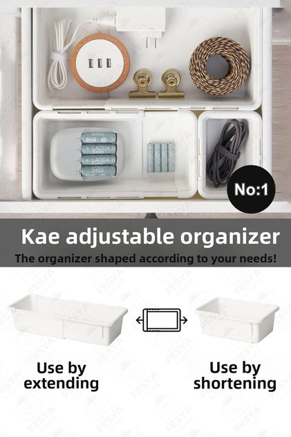 Kae No:1 Expandable Closet Organizer - Multi-Purpose Adjustable Modular Organizer