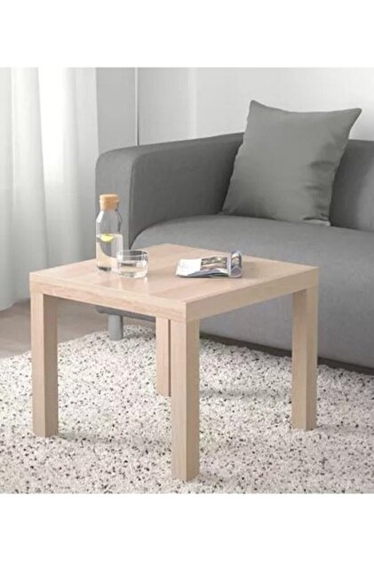 IKEA Lack Sehpa Akça Ağaç Rengi - Uzunluk 55 Cm, Genişlik 55 cm