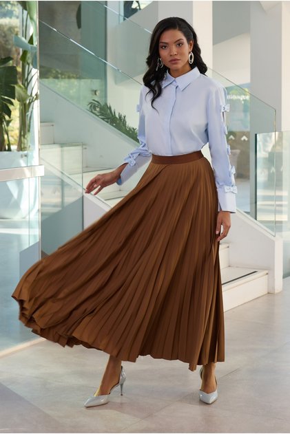 Maxi Boy Pliseli Etek