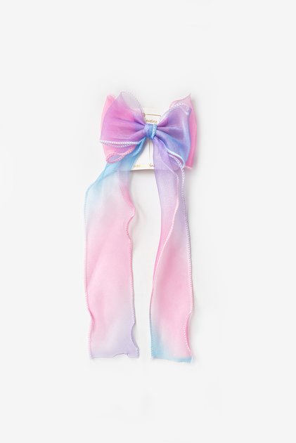 Lilac Hanging Ribbon Bow Girl's Buckle