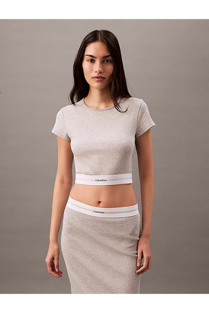 Women's Gray T-Shirt Lv00Qs7349 P7A