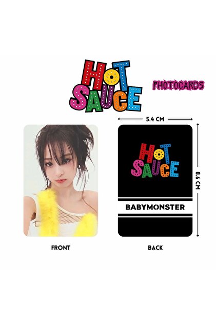 Kpop Dünyasi BABYMONSTER Ahyeon '' Hot Sauce '' Photocards Set