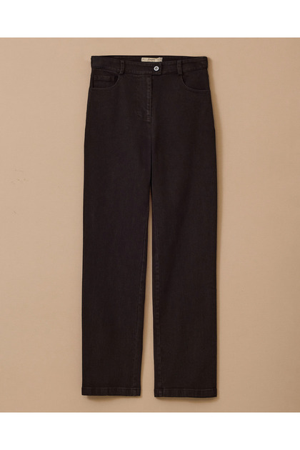 Düğmeli Cepli Jean Pantolon