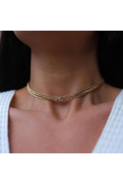 Kirpik Göz Choker Kolye