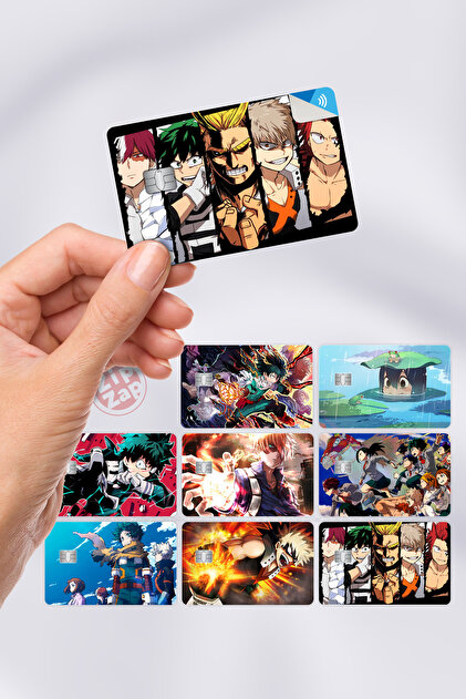 My Hero Academia Kart Kaplama Sticker 8 Adet Boku No Hero Academia