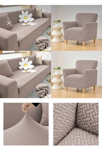 Brick Pattern 3311 Seat Cover 3 Seater Single Seat Cover Elastic Flexible