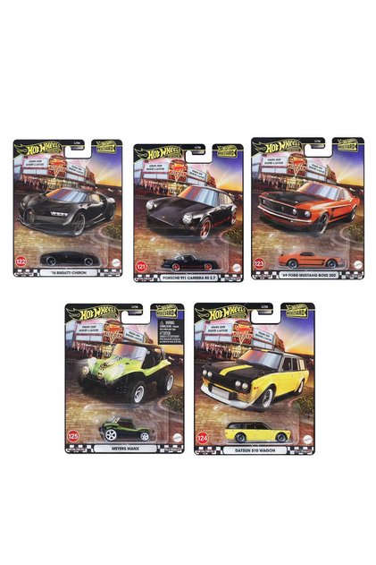 Premium Boulevard 5’li Bugatti Chiron, Porsche 911, Ford Mustang Boss, Meyers Manx, Datsun 510