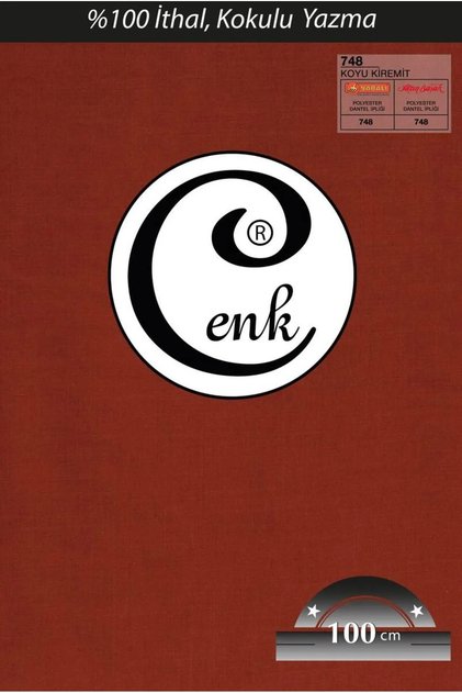 CENK YAZMA 748 بلاط داكن بلون موحد 100 سم بلاط داكن مع أكياس كتابة مستوردة