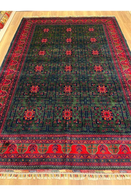 El Dokuma Afgan Bilicik halısı Modern tasarım %100 kök boya