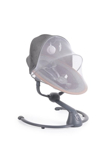 Leagan electric cu telecomada pentru bebelusi Swing Cloud Grey Wood