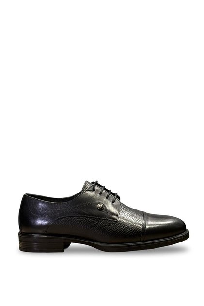 P.Cardin 63693 Genuine Leather Rubber Sole Men's Classic Shoes Black