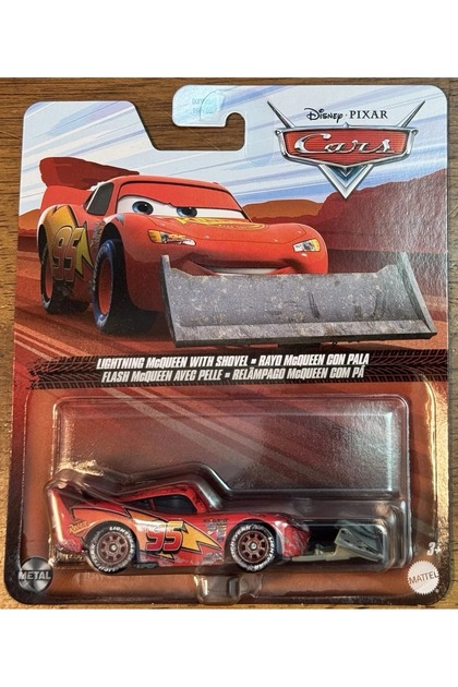HOT WHEELS Disney Pixar Cars Lightning McQueen with Shovel Metal