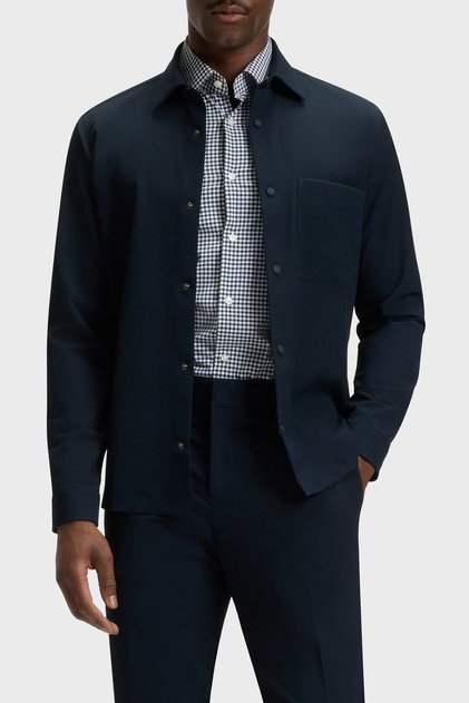 Relaxed Fit Gömlek Yaka Göğüs Cepli Uzun Kollu Gömlek Erkek GÖMLEK 50545325 404