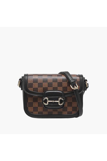 Printed Crossbody Bag with Adjustable Strap
