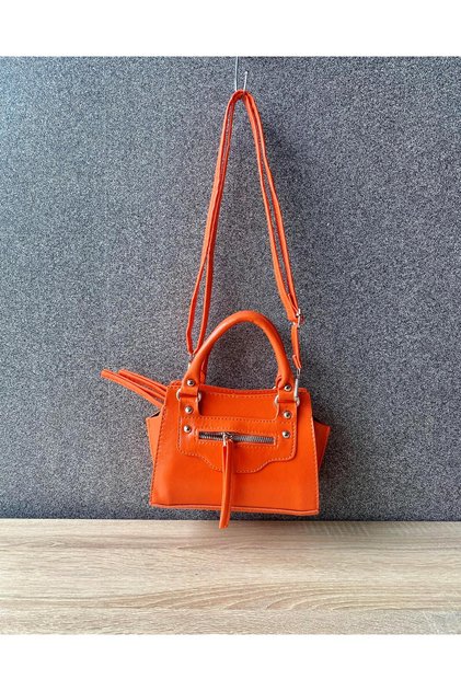 Front Zipper Shoulder and Handbag Orange