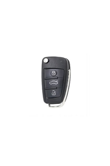 Carcasa cheie auto, compatibila Audi A1 A3 A4 A6 A8 Q3 Q5 Q7 TT, 3 butoane, pliabila, negru