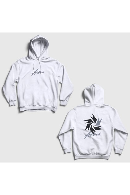 Unisex White Allied Daniel Park Lookism Back Printed Hooded Sweatshirt 565628Tt
