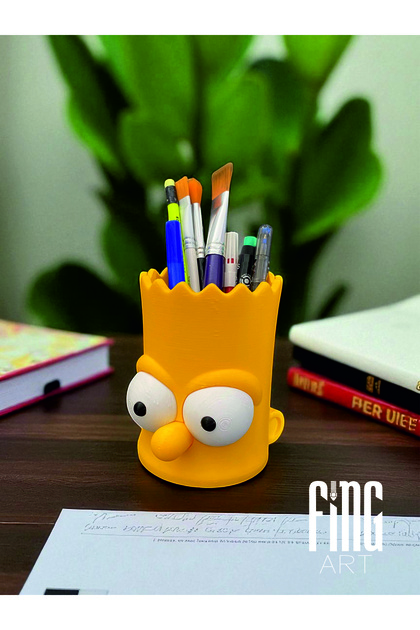 Bart Simpson Design Pen Holder and Organizer – Pen, Brush, Makeup and Bathroom Organizer