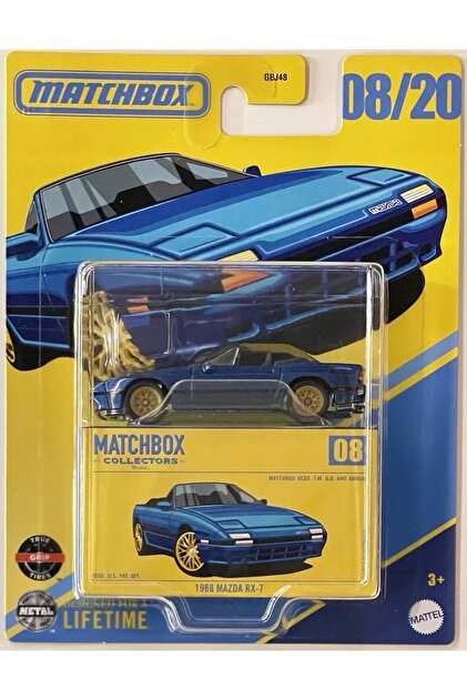 HOT WHEELS Matchbox Collectors 1988 Mazda RX-7 Mavi 1:64 Ölçek