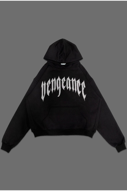 Hanorac oversize cu glugă cu imprimeu Vengeance