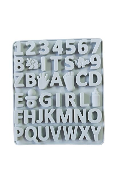 Matră de silicon cu numere, litere, picior, mână, biberon, dinozaur, suzetă, 491COF