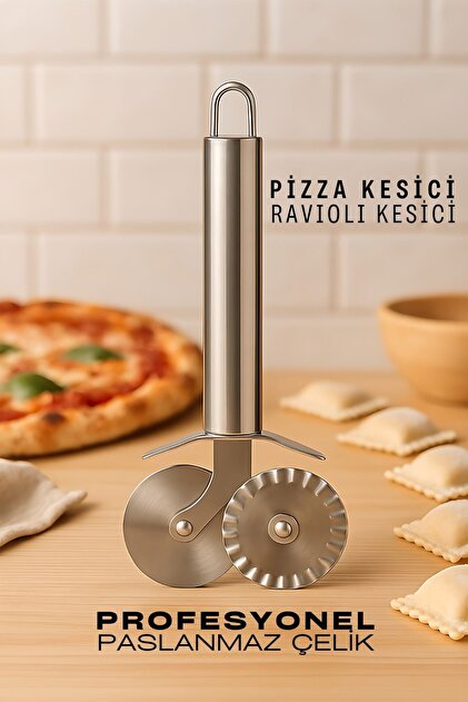 Transformacion Pizza Kesici Profesyonel Çelik Hamur Ravioli Kesici