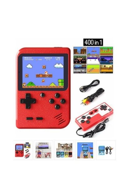 Mini consolă retro portabilă, jocuri nostalgice, 2 jucători