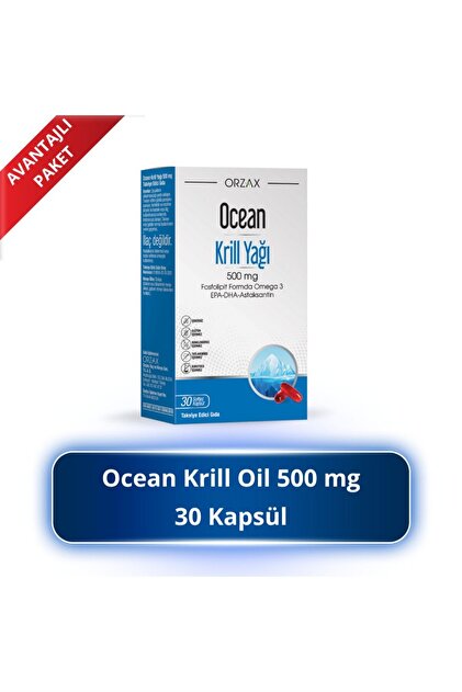Orzax Ocean Krill Oil 500 Mg 30 Kapsül - Fiyatı, Yorumları