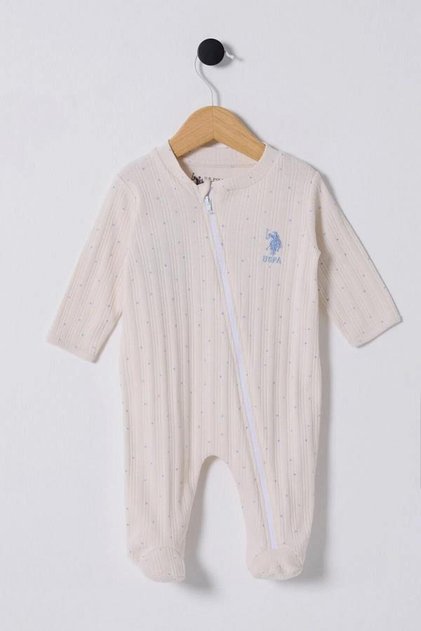 U.S Polo Assn Usb2337 Baby Boy Booties Jumpsuit