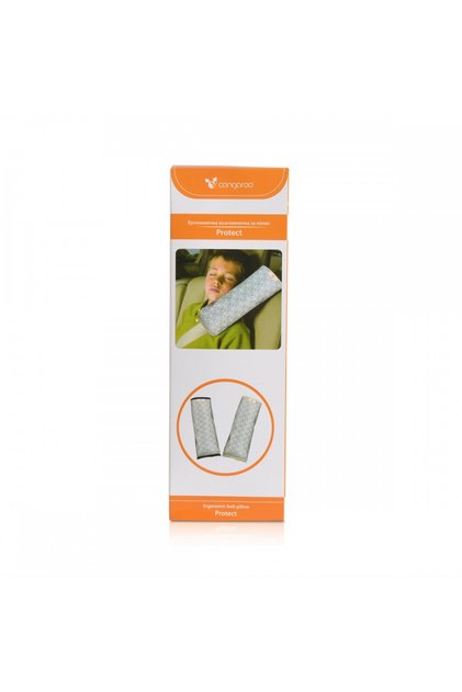 Perna ergonomica pentru protectia centurii masinii Protect CYS003, 29x11 cm, Gri