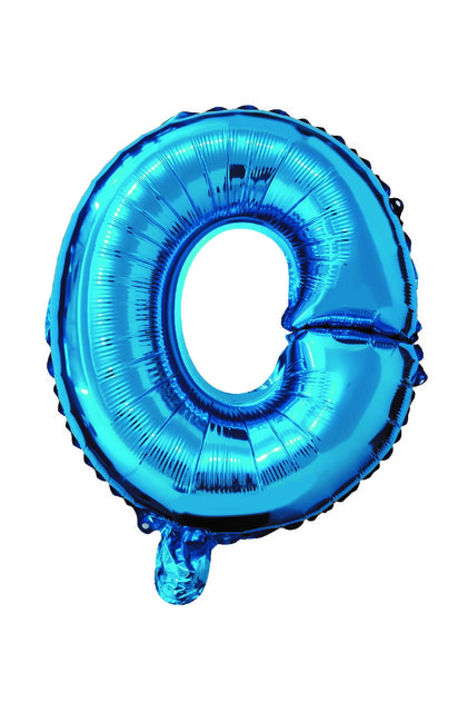 Balon folie metalizat albastru, Mirific Party, litera O, 40 cm
