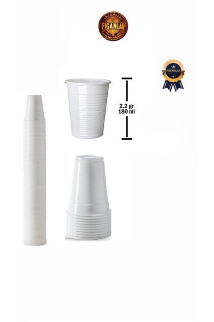180 cc 7 oz kalın 2.2 gr beyaz plastik bardak otomat bardak 100 adet pet bardak