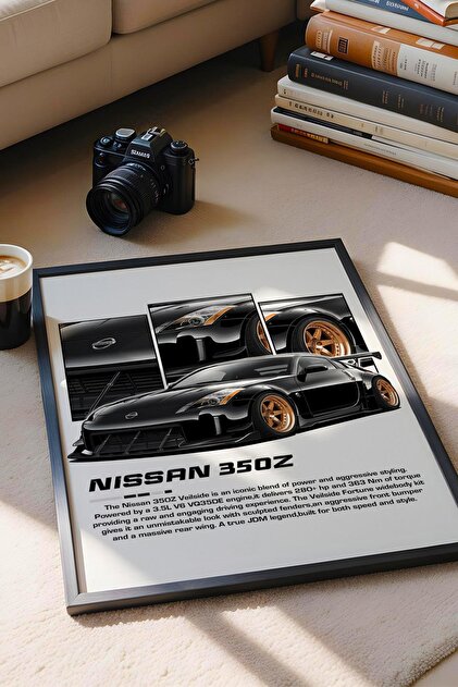 Saturn Tablou cu cadru Nissan 350Z - Poster Nissan Car- Trendyol