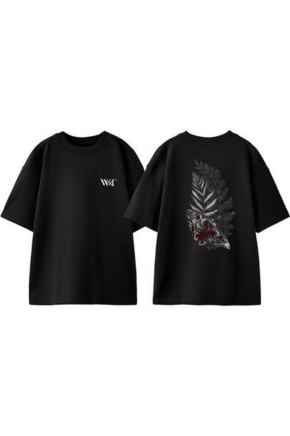 The Last of Us 1 Design Back Printed Cotton Black Oversize T-Shirt