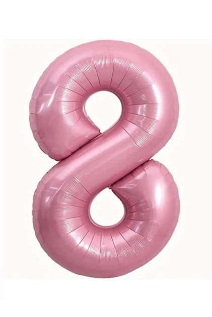 8 Numbers Pink Color Giant Foil Balloon 76 cm Birthday Party Decoration