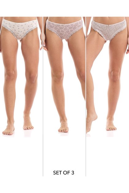 Pack of 3 Printed Bikini Briefs