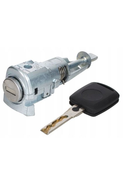 Cilindru încuietoare ușă auto, compatibil Skoda Octavia 2 2004-2013, finisaj argintiu, OE 1Z0837167