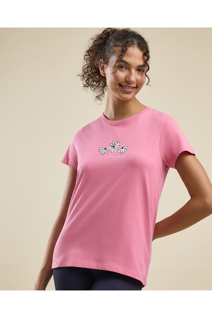 Printed T-Shirt with Crew Neck and Short Sleeves