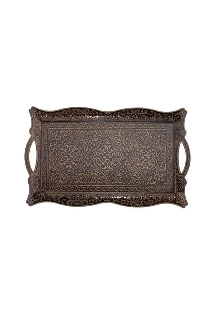 Tray for Six People - Square Metal - (Antique Copper Color)