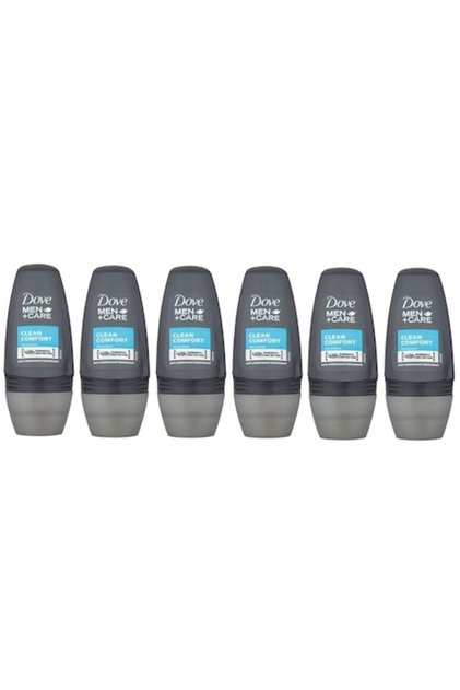 Σετ 6 x Αποσμητικό Roll-On Men+ Care Clean Comfort, 48ωρη προστασία, 50 ml