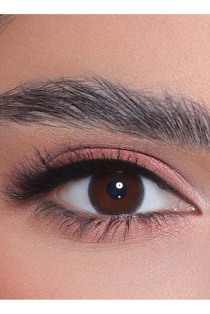 3D Color Contact Lenses - Monthly Ochre Color - Pair in Box with Lens Case