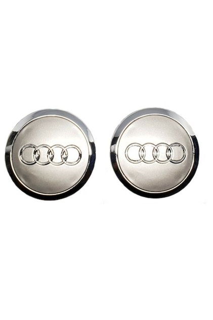 Set 2 capace GRI+CROM de 69 mm pentru jante din aliaj