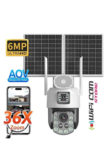WIFICAM PLUS 36X Optik Zoom İcsee Solar Kamera AOV 7/24 Kayıt Not
