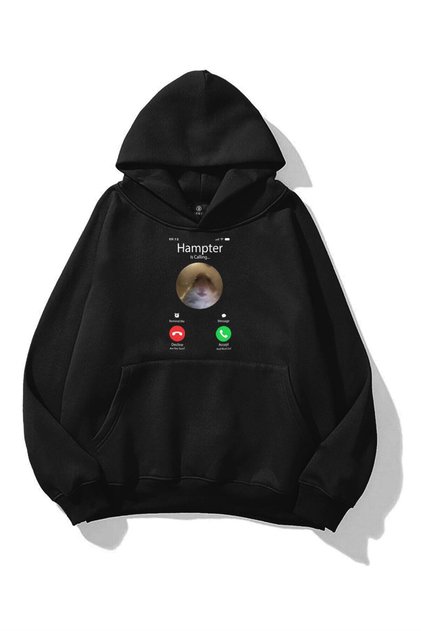 Unisex Hampter Is Calling Sweatshirt Black