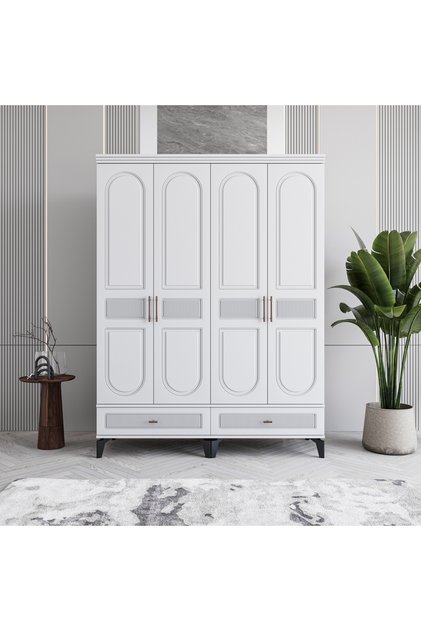 Libra 4 Kapaklı Çekmeceli Gardırop %100 MDF